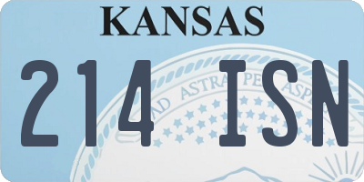 KS license plate 214ISN