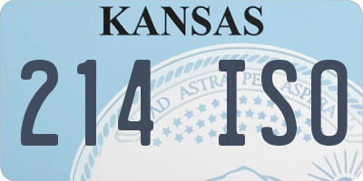 KS license plate 214ISO