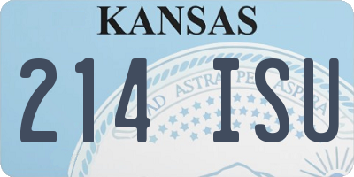 KS license plate 214ISU
