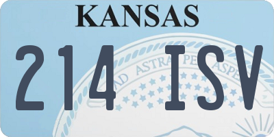 KS license plate 214ISV