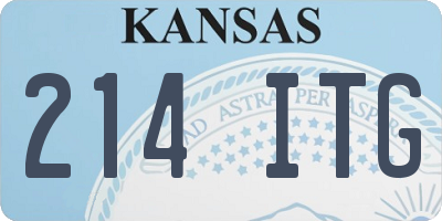KS license plate 214ITG