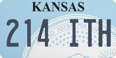 KS license plate 214ITH
