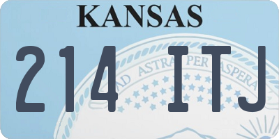 KS license plate 214ITJ