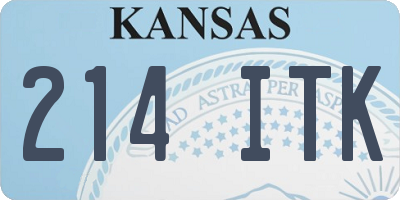 KS license plate 214ITK
