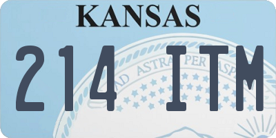 KS license plate 214ITM