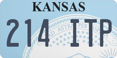 KS license plate 214ITP