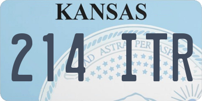 KS license plate 214ITR