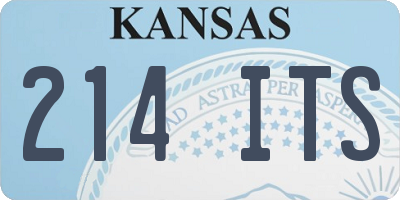 KS license plate 214ITS