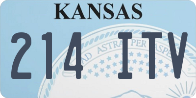 KS license plate 214ITV