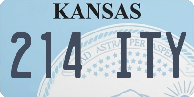 KS license plate 214ITY