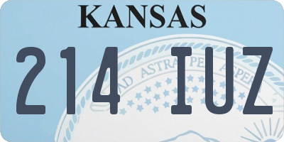 KS license plate 214IUZ
