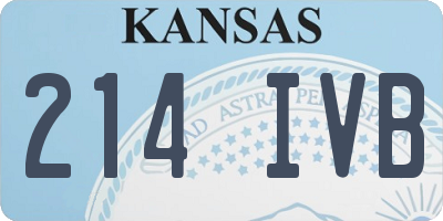 KS license plate 214IVB