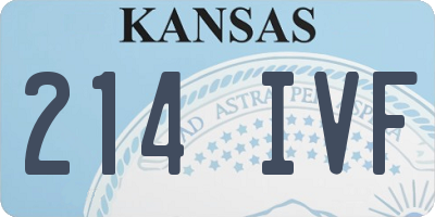 KS license plate 214IVF