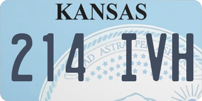 KS license plate 214IVH