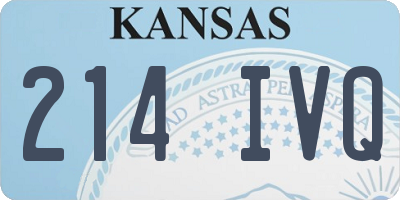 KS license plate 214IVQ
