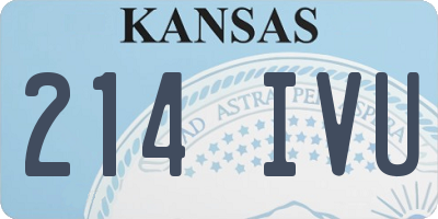 KS license plate 214IVU