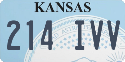 KS license plate 214IVV