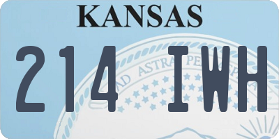 KS license plate 214IWH