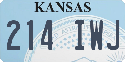 KS license plate 214IWJ