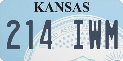 KS license plate 214IWM