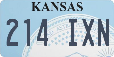 KS license plate 214IXN