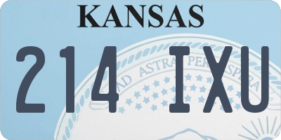 KS license plate 214IXU