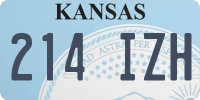 KS license plate 214IZH