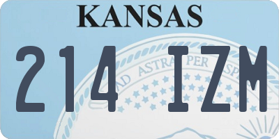 KS license plate 214IZM