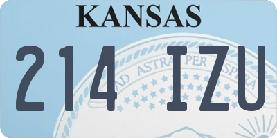 KS license plate 214IZU