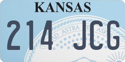 KS license plate 214JCG