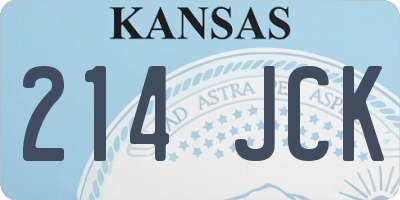 KS license plate 214JCK