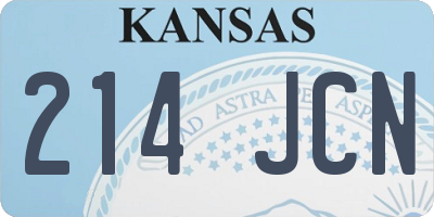 KS license plate 214JCN