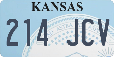 KS license plate 214JCV