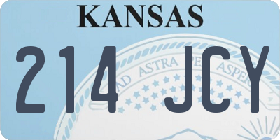 KS license plate 214JCY