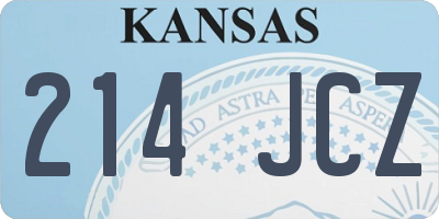 KS license plate 214JCZ