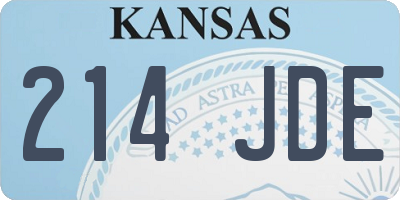KS license plate 214JDE
