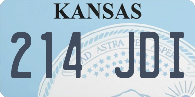 KS license plate 214JDI