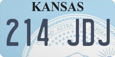 KS license plate 214JDJ