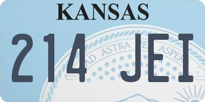 KS license plate 214JEI