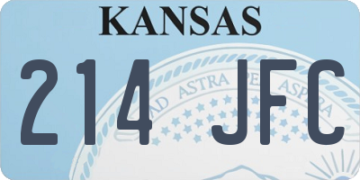 KS license plate 214JFC