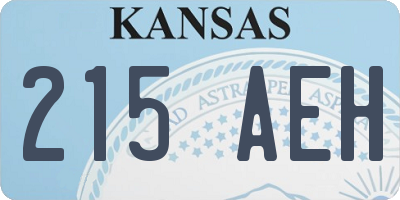 KS license plate 215AEH