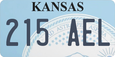 KS license plate 215AEL
