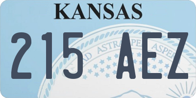 KS license plate 215AEZ