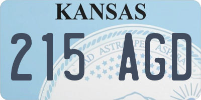 KS license plate 215AGD