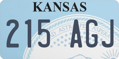 KS license plate 215AGJ