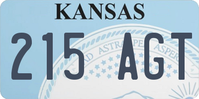 KS license plate 215AGT