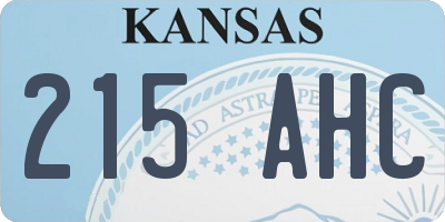 KS license plate 215AHC