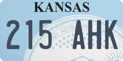 KS license plate 215AHK