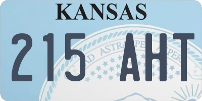 KS license plate 215AHT