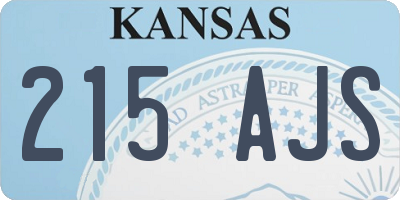 KS license plate 215AJS